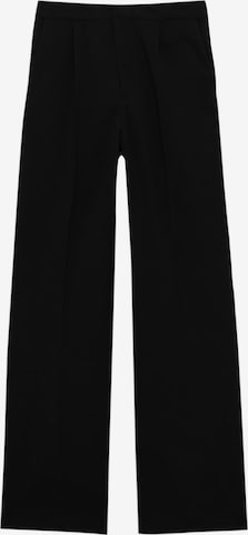 Regular Pantalon à plis Pull&Bear en noir : devant