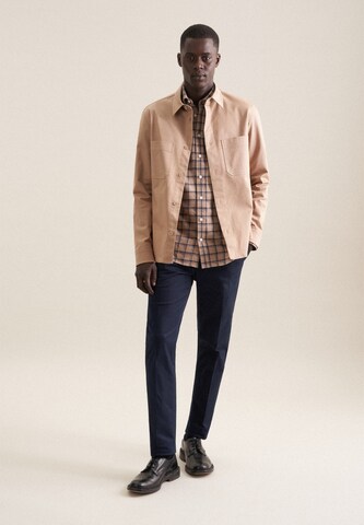 SEIDENSTICKER Regular fit Button Up Shirt 'Smart Casual' in Beige
