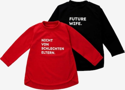 Baby Sweets T-Shirt en rouge feu / noir / blanc, Vue avec produit