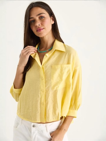 Bianco Lucci Bluse in Gelb