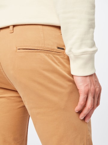 BOSS Orange - Slimfit Pantalón chino en beige