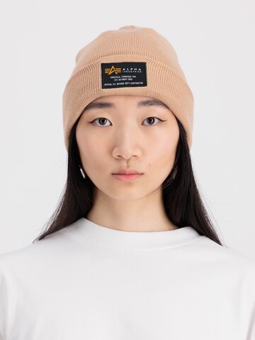 Căciulă de la ALPHA INDUSTRIES pe bej: față