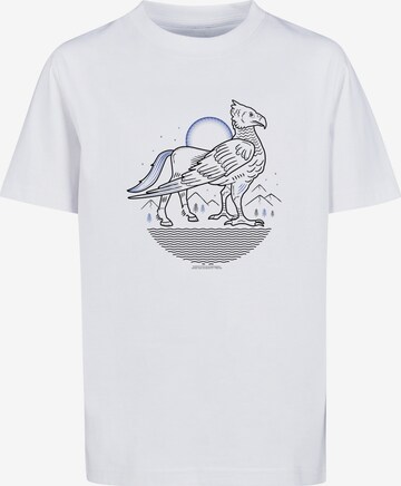 Maglietta 'Harry Potter Buckbeak Line Art' di F4NT4STIC in bianco: frontale
