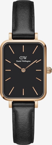 Daniel Wellington Analog Watch 'Quadro Pressed Sheffield RG Black' in Black: front