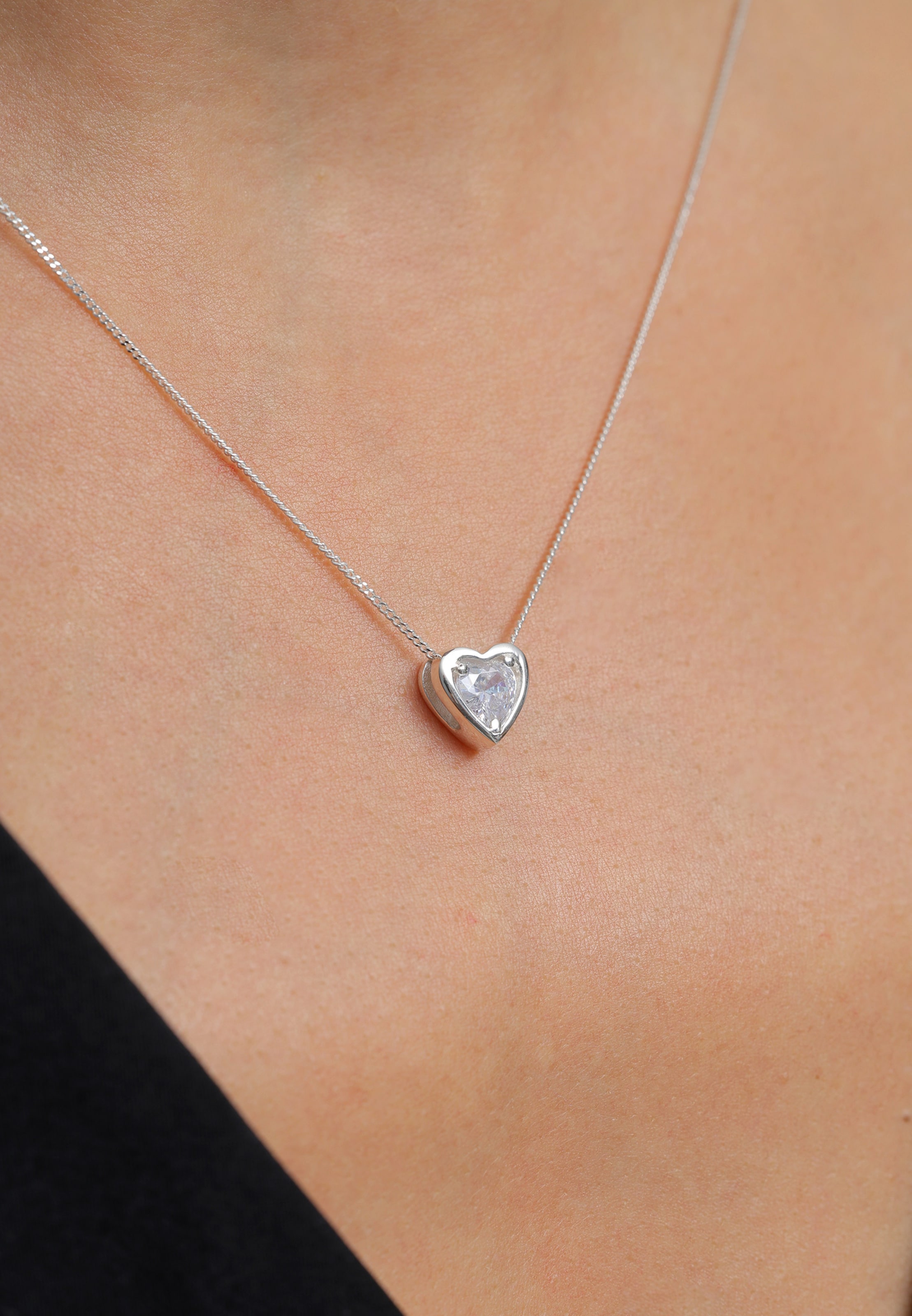 ELLI Lánc 'Herz' - ezüst