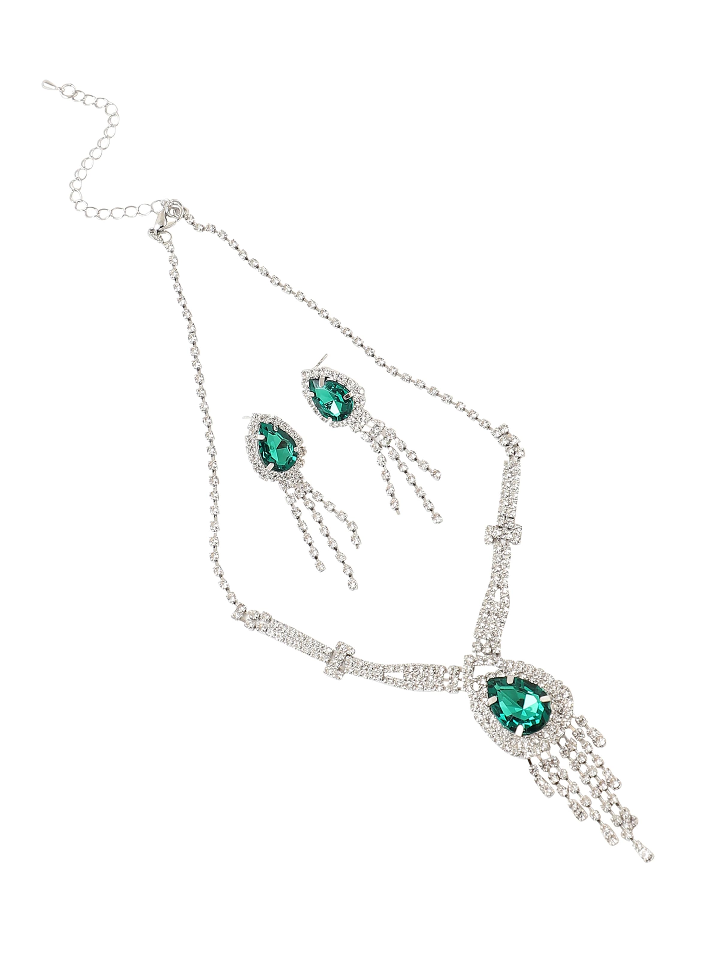 SOHI Σετ κοσμημάτων 'Noori' σε πράσινο: μπροστά