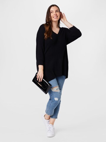 Vero Moda Curve Pullover 'TUGALEX' i sort