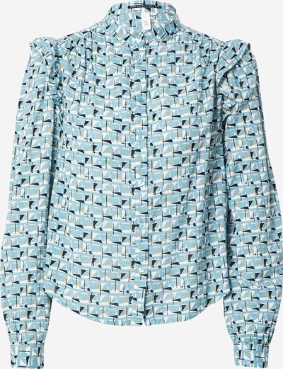 QS by s.Oliver Blouse in Turquoise / Yellow / Black / White, Item view