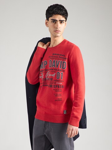 CAMP DAVID Pullover in Rot: Vorderseite