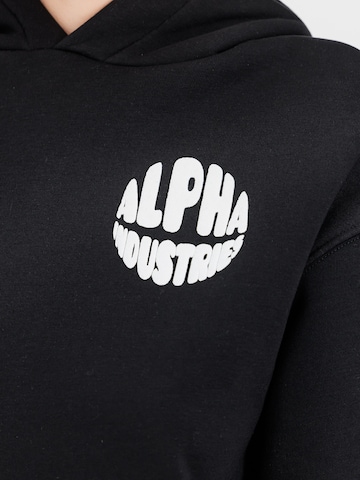 ALPHA INDUSTRIES Sweatshirt 'Logo BP' in Black