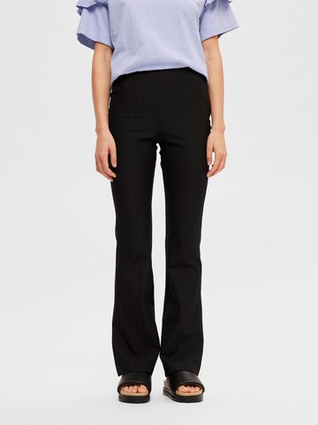 SELECTED FEMME Flared Pants 'Eliana' in Black: front