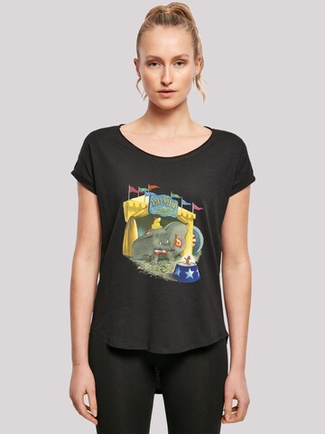 F4NT4STIC Shirt 'Disney Dumbo Circus' in Zwart: voorkant