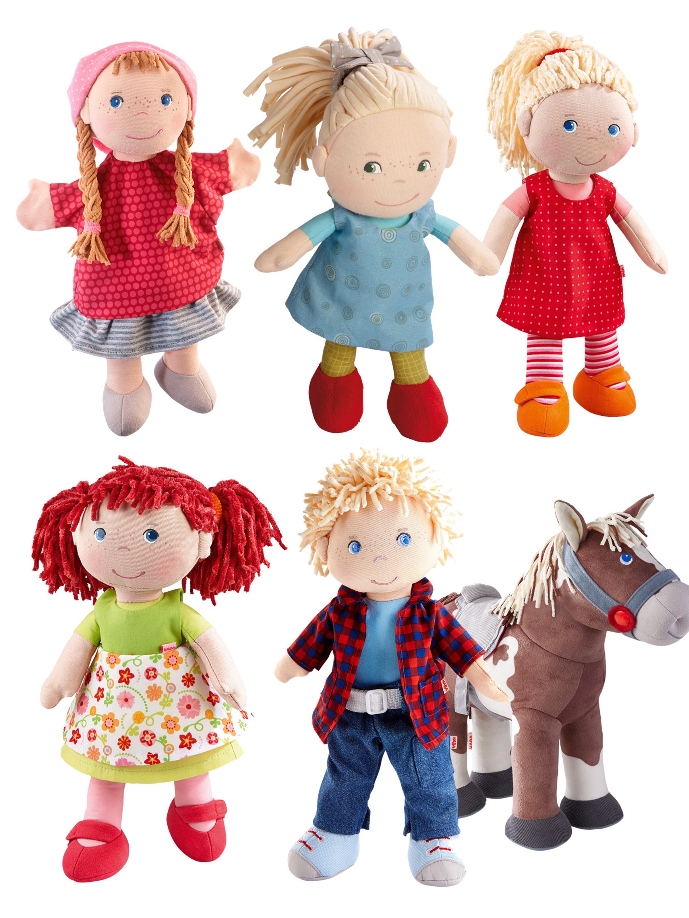 HABA Stoffpuppe 'Verschiedene' in Mischfarben: Vorderseite