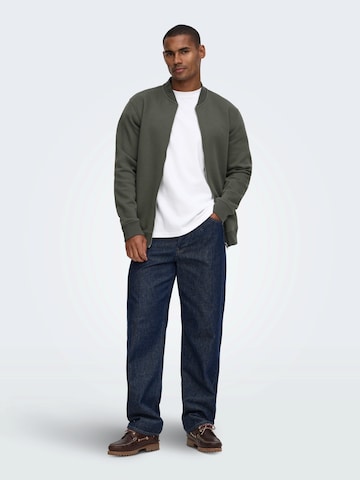 Only & Sons Sweatjacke 'ONSCERES' in Grün