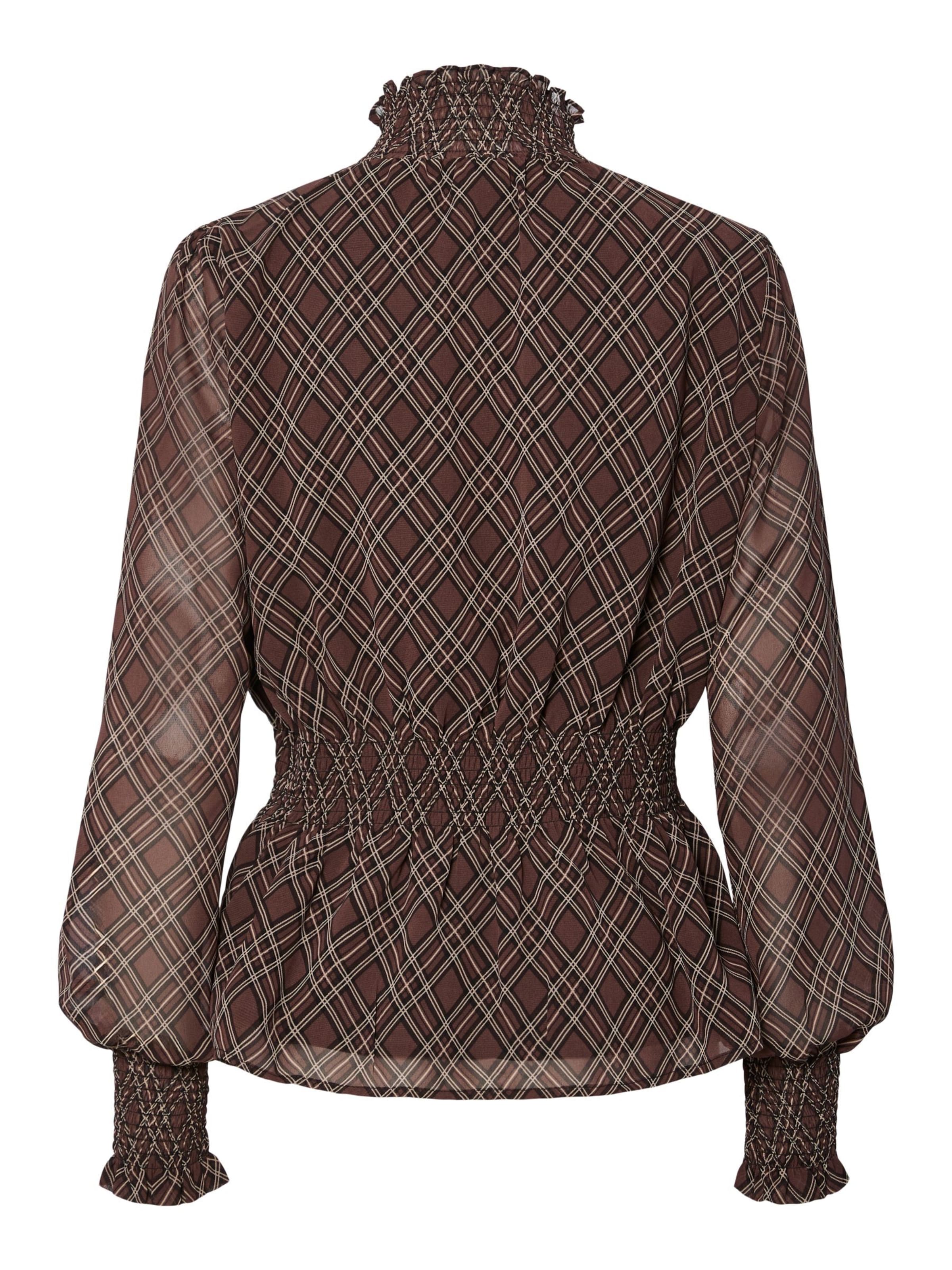 YAS Blouse 'YASChecksy' in Bruin