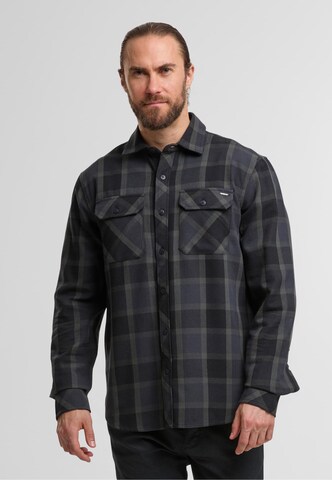 Coupe regular Chemise 'Poma' INDICODE JEANS en bleu : devant