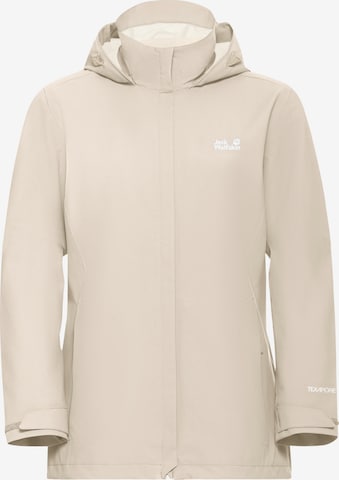 JACK WOLFSKIN Outdoorjacke 'Trailtime' in Beige: Vorderseite