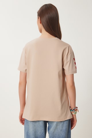 T-shirt Happiness İstanbul en marron