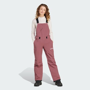 Regular Pantalon outdoor 'Xperior 2L Insulated Bib' ADIDAS TERREX en rouge