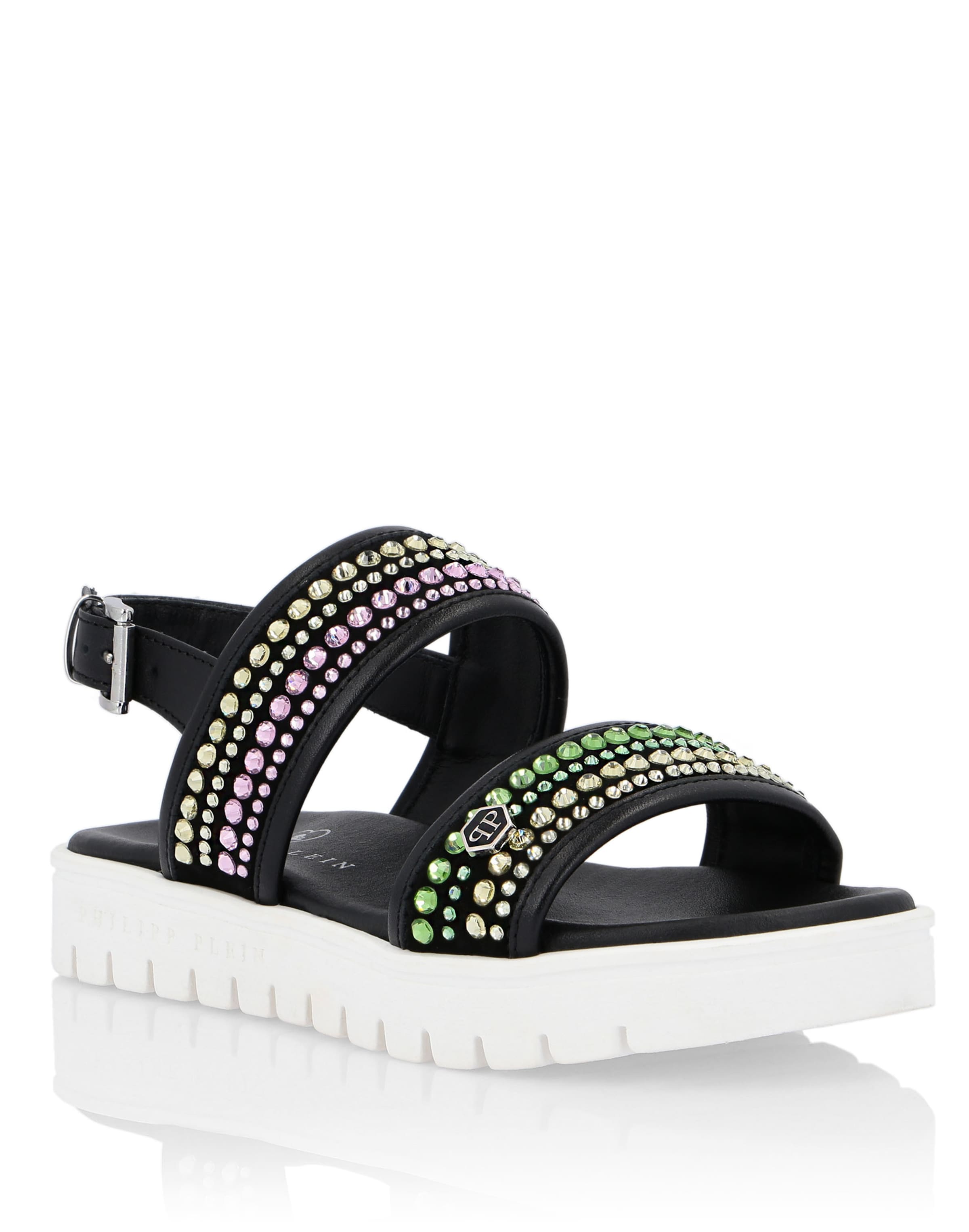 Sandales Philipp Plein en noir : devant