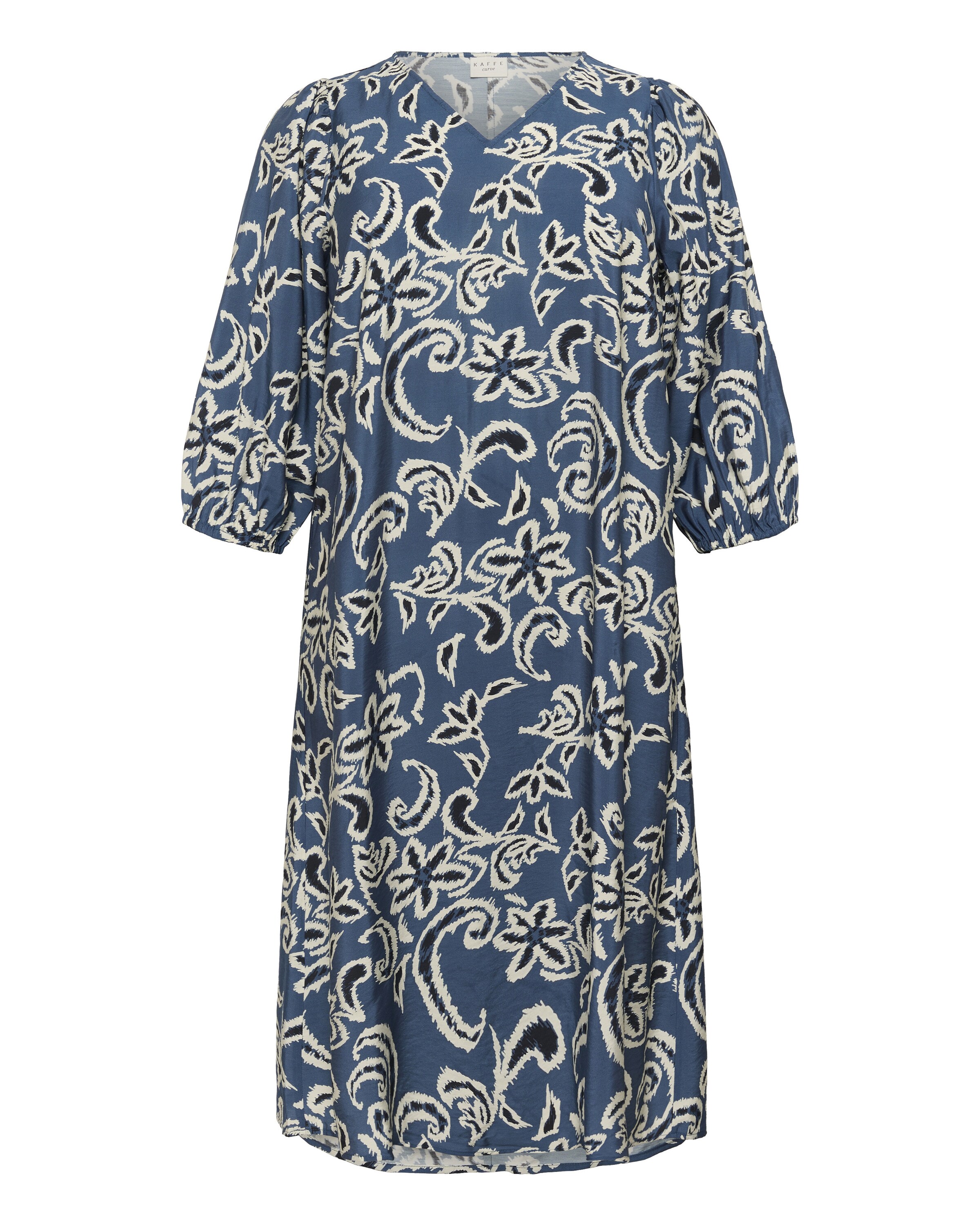 KAFFE CURVE Kjole 'Mahlia' i blå: forside