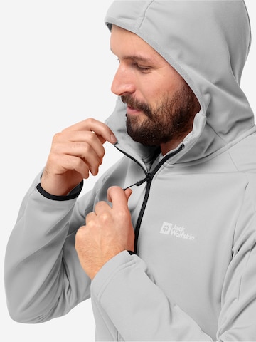 JACK WOLFSKIN Athletic Fleece Jacket 'ALPGRAT' in Grey