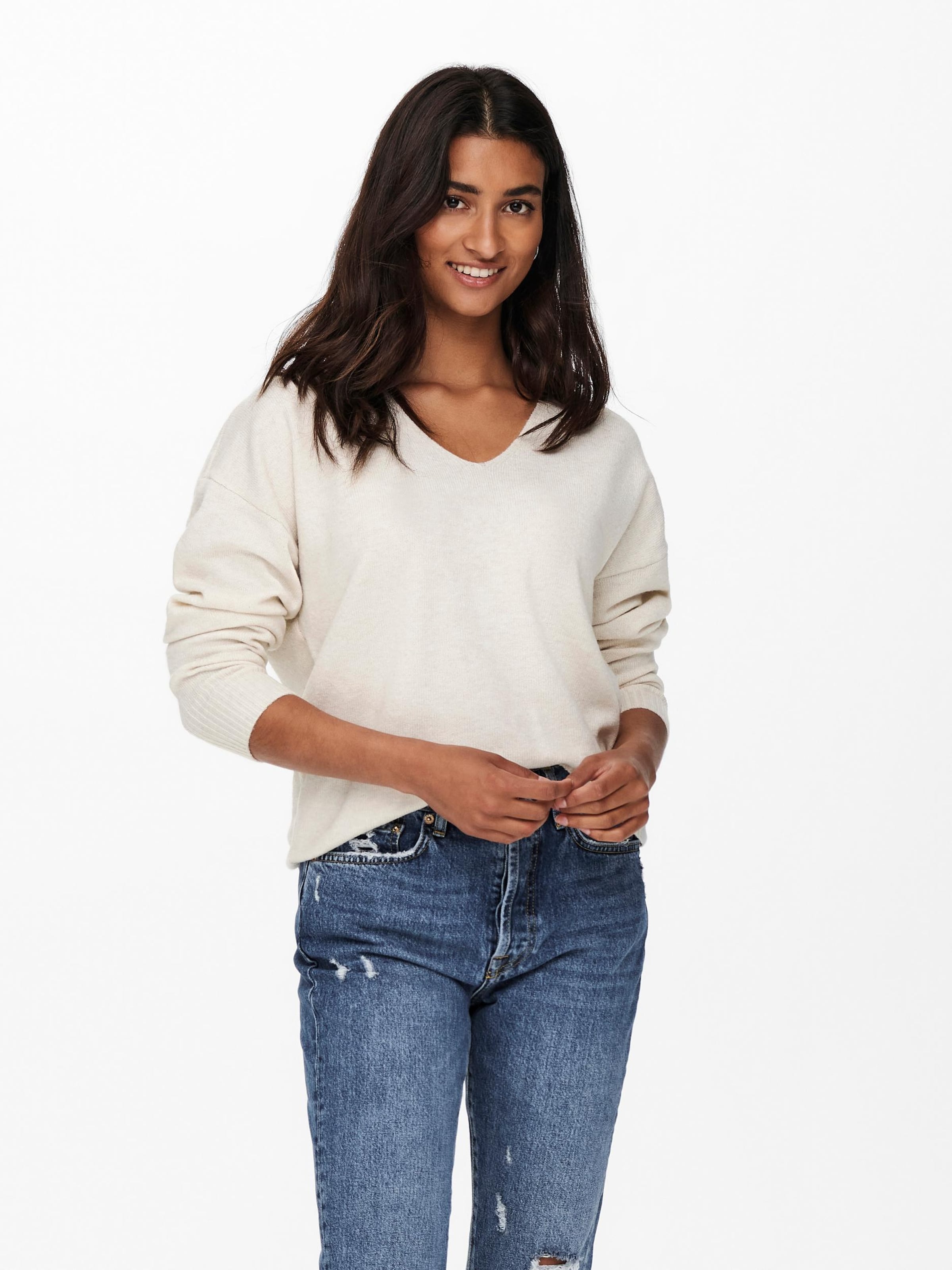 Frauen Pullover & Strick ONLY Pullover 'Rica' in Creme - BA01198 Frauen Pullover & Strick ONLY Pullover 'Rica' in Creme - BA01198
