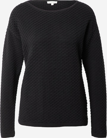 TOM TAILOR Sweater in Black: front