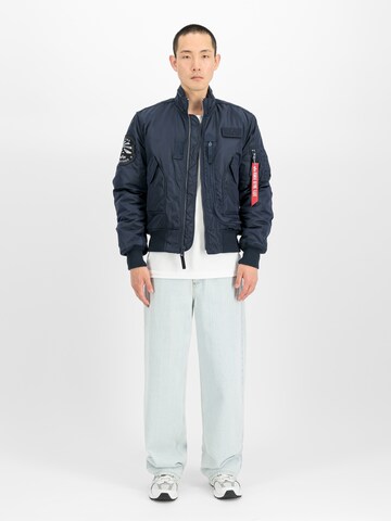 ALPHA INDUSTRIES Between-Season Jacket 'Engine' in Blue: front
