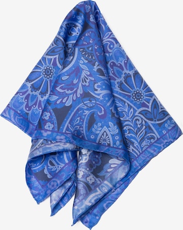 Écharpe 'Herrenseidentuch Paisley mit Rand in Indigo' MayTree en bleu : devant