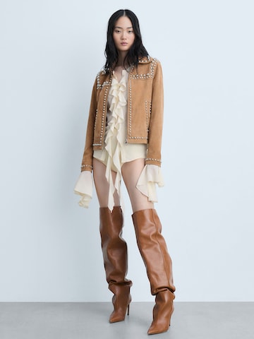 MANGO Övergångsjacka 'Ashley' i beige
