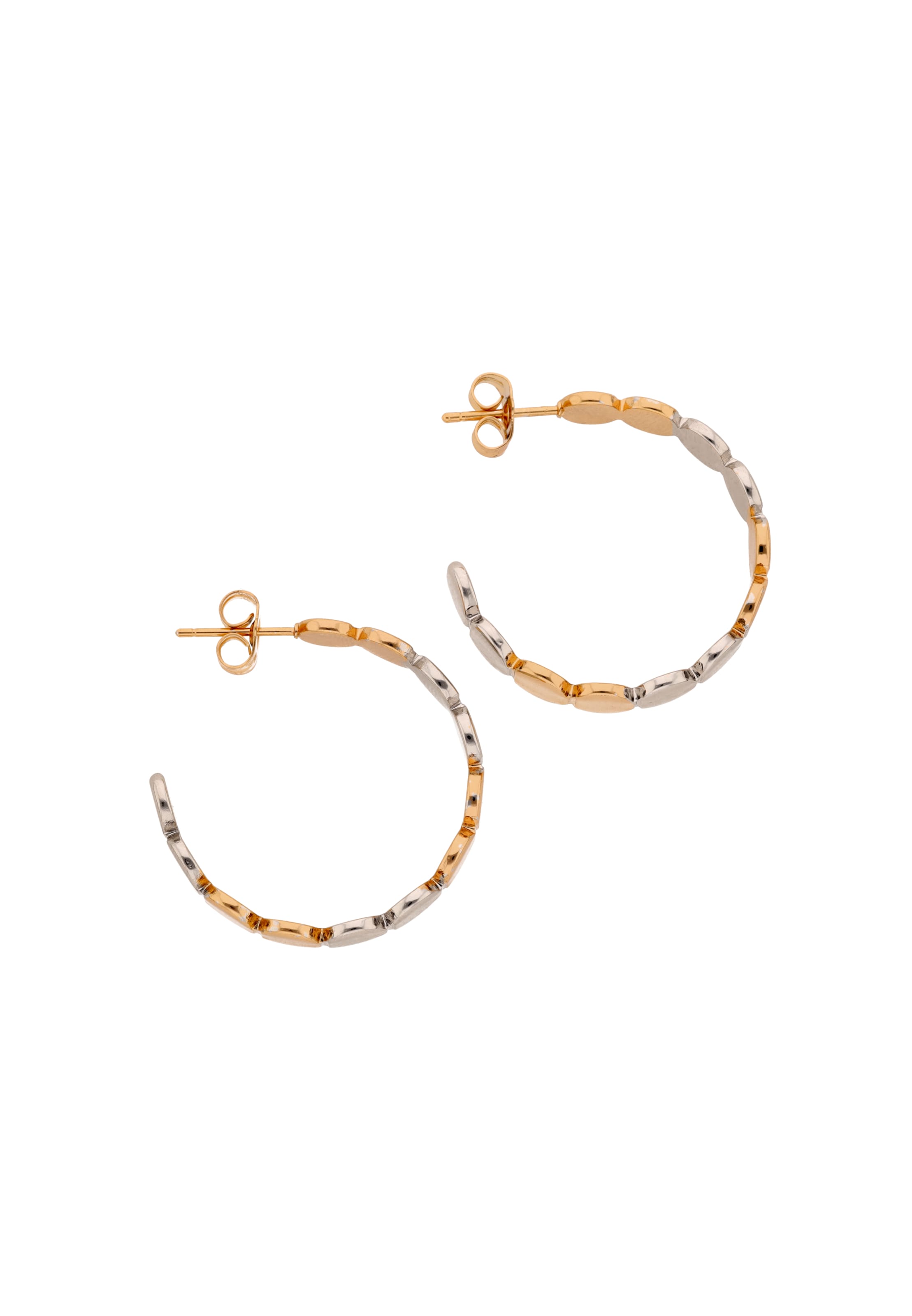 usha WHITE LABEL Boucles d'oreilles en or rose / argent, Vue avec produit