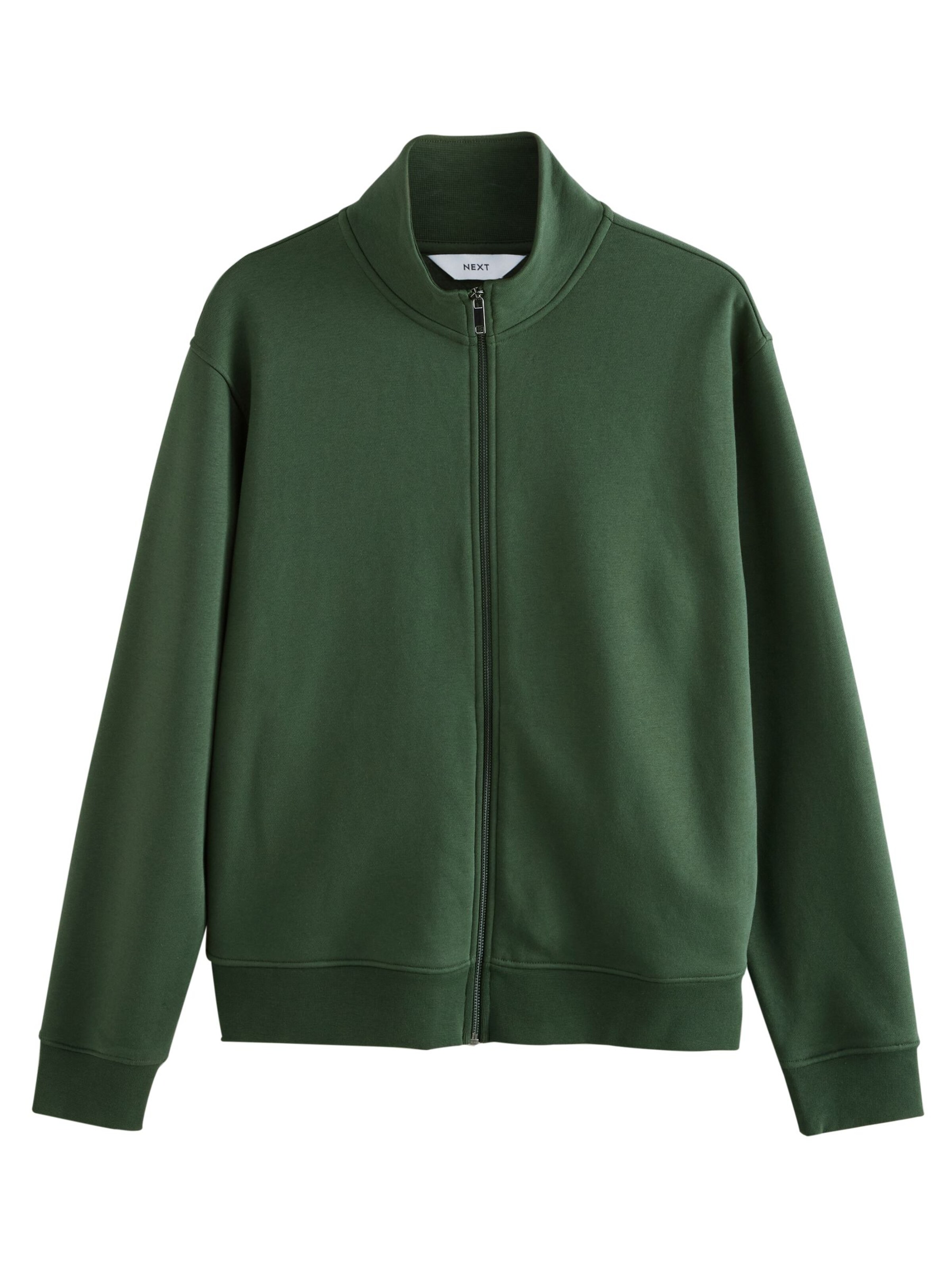 Next Sweatjacke in Grün: Vorderseite