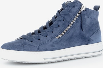 GABOR High-Top Sneakers in Blue: front