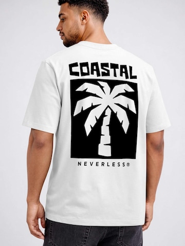 Neverless Shirt 'Minimalistic Palm' in White