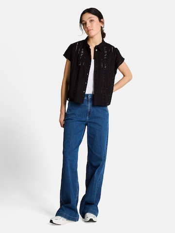 TOM TAILOR DENIM Bluse in Schwarz