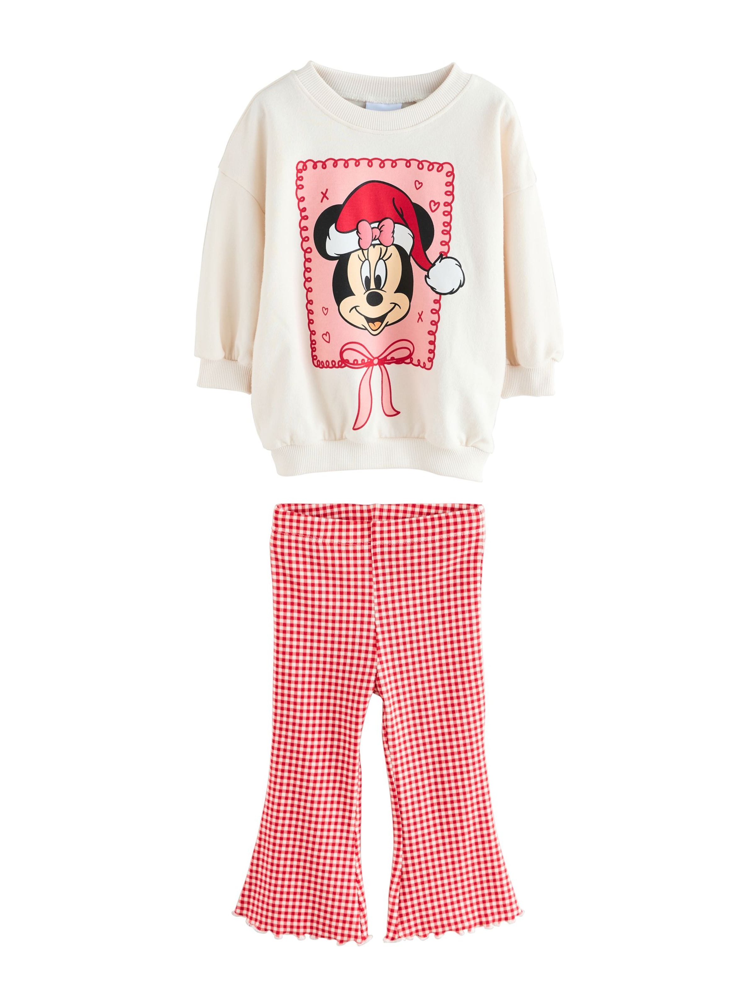 Next Σετ 'Minnie Mouse Christmas' σε κόκκινο: μπροστά