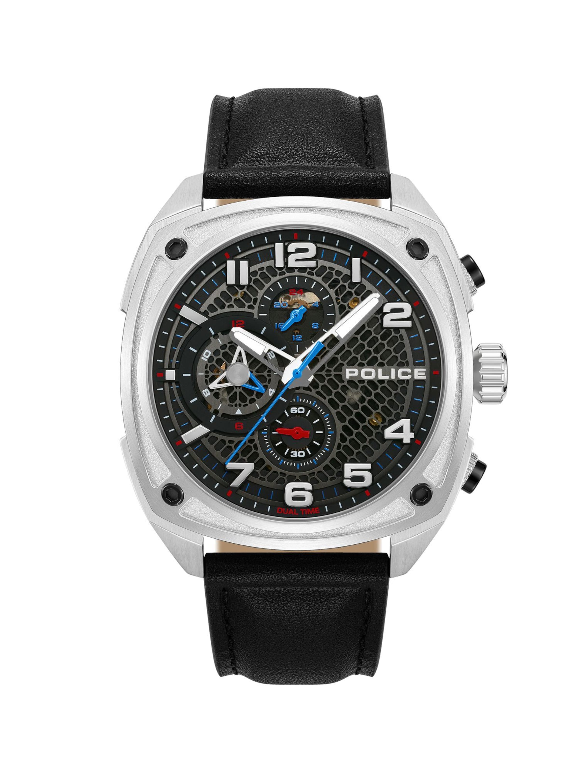 POLICE Quarzuhr ' Portland ' in Schwarz: Vorderseite