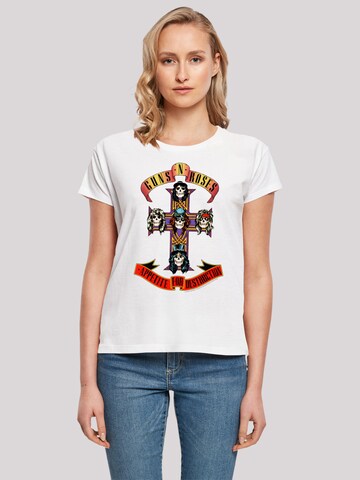 F4NT4STIC Shirt 'Guns 'n' Roses Appetite For Destruction' in White: front