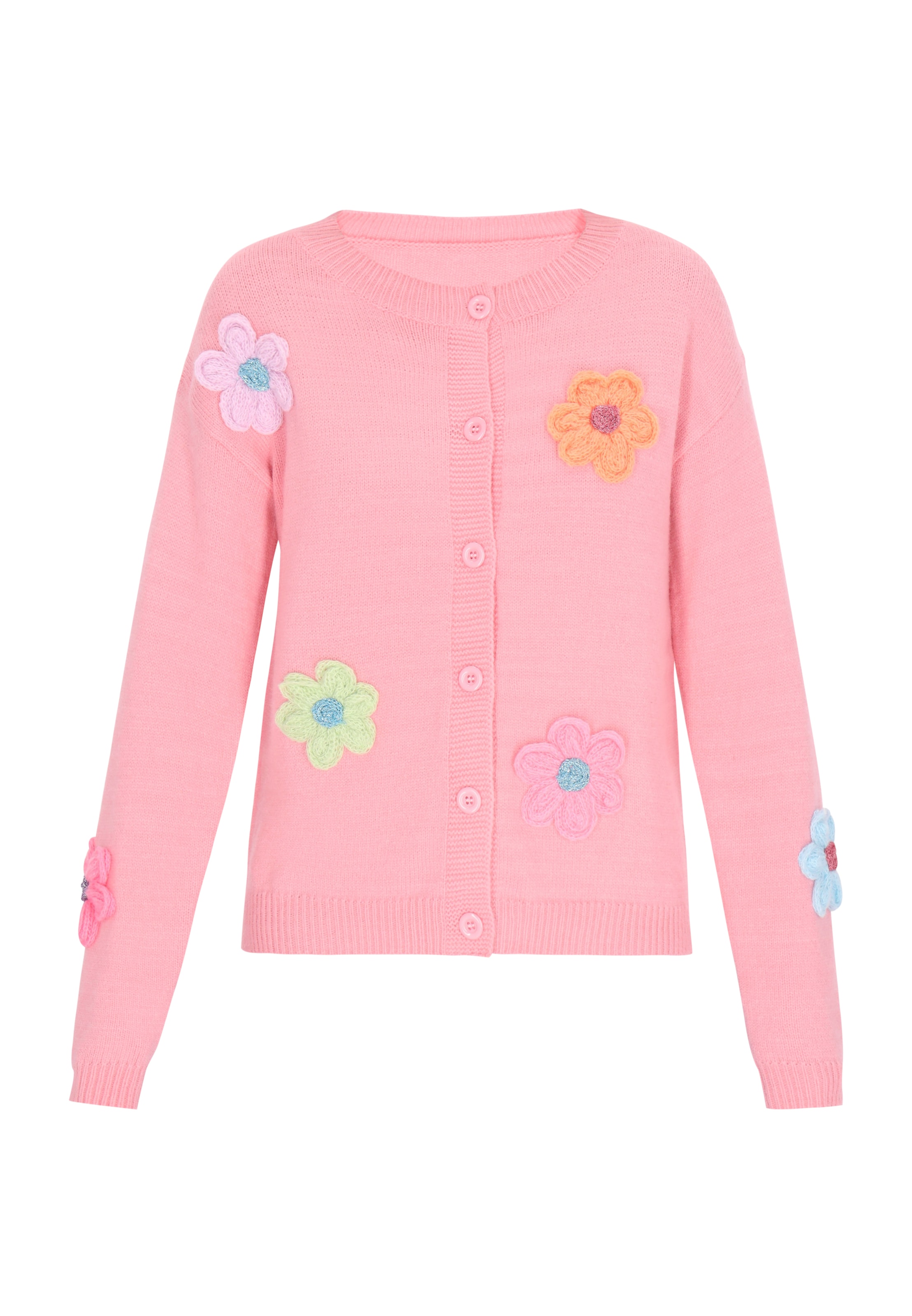 swirly Neuletakki 'Back To School' värissä vaaleanpunainen: etupuoli