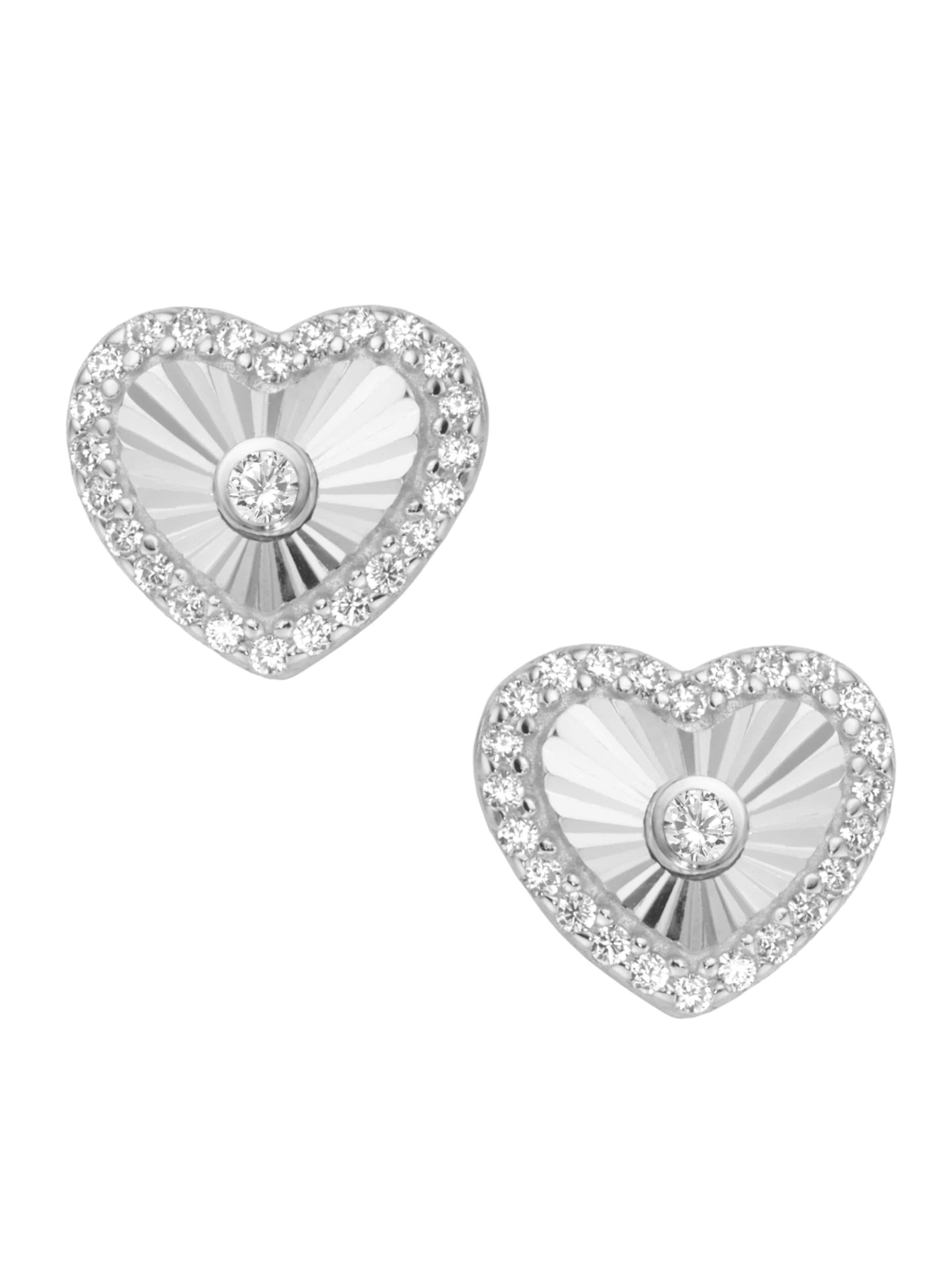 Smart Jewel Brincos em One Size em prata / transparente, Vista do artigo