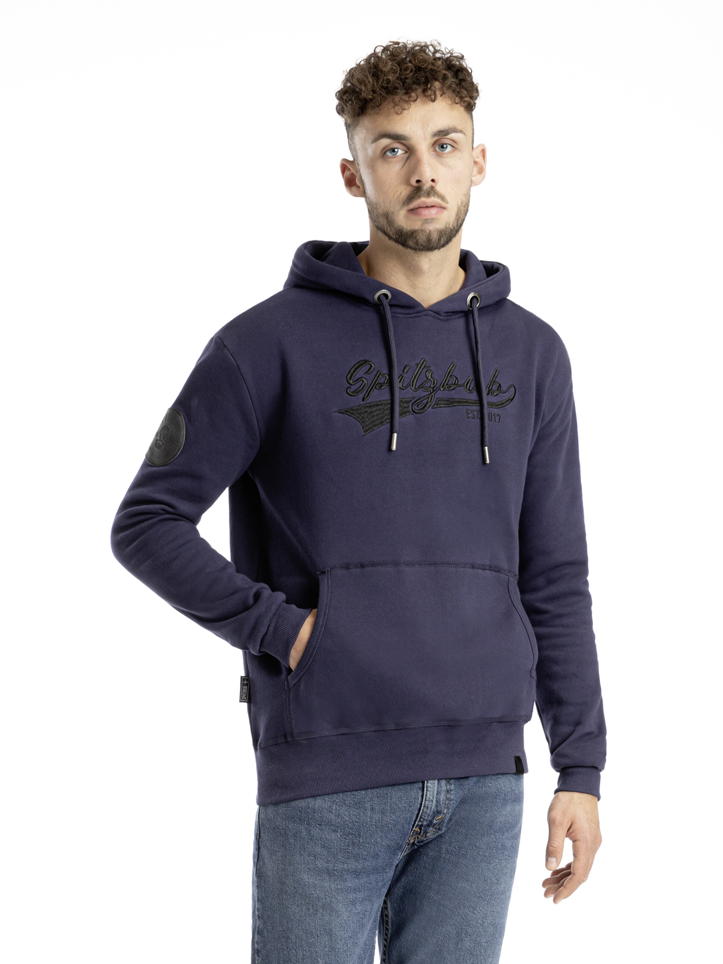 Sweat-shirt SPITZBUB en bleu : devant