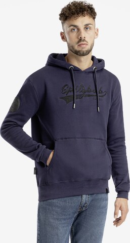 Sweat-shirt SPITZBUB en bleu : devant