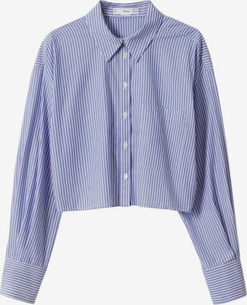 MANGO Blouse 'Jamecor' in Blauw: voorkant