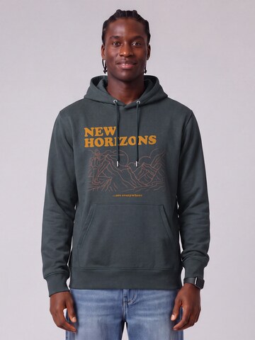 Sweat-shirt 'New Horizons Are Everywhere' Watapparel en gris : devant