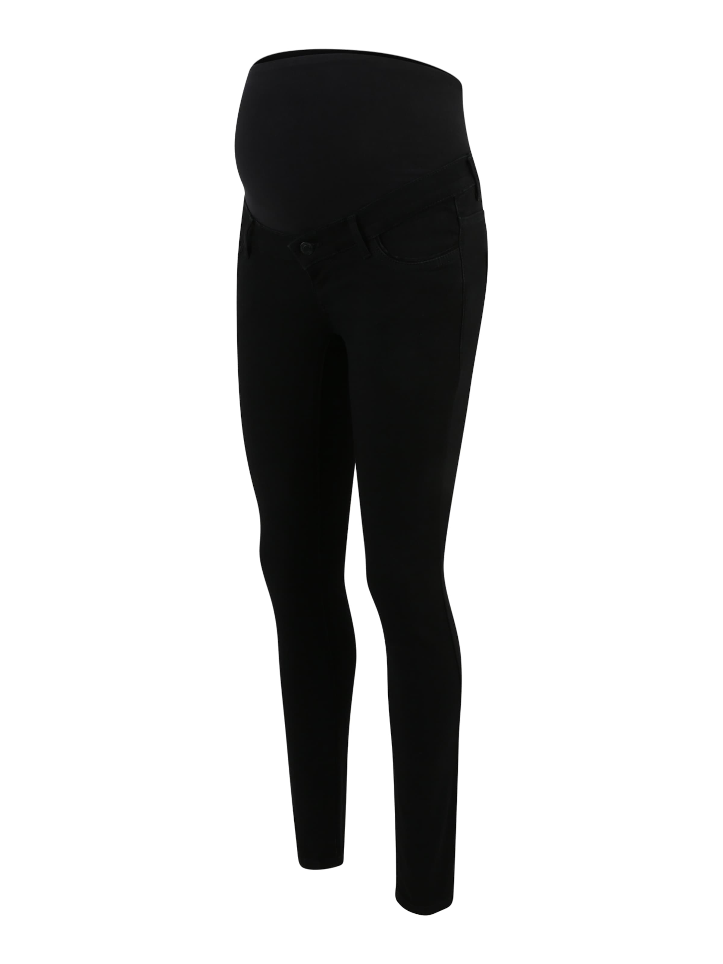 Vero Moda Maternity Skinny Farkut 'Tanya' värissä musta: etupuoli