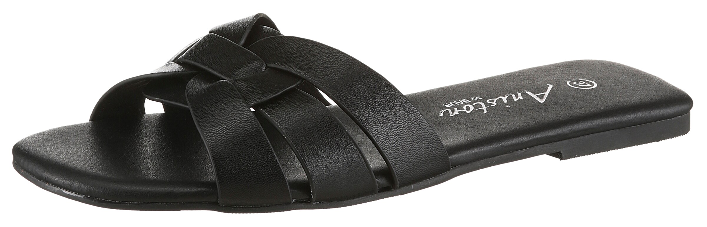 Aniston Pantolette in Schwarz: Vorderseite
