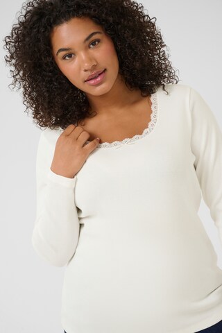 T-shirt 'KCbritt' KAFFE CURVE en blanc