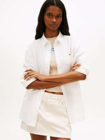 Tommy Jeans Blouse in Wit: voorkant