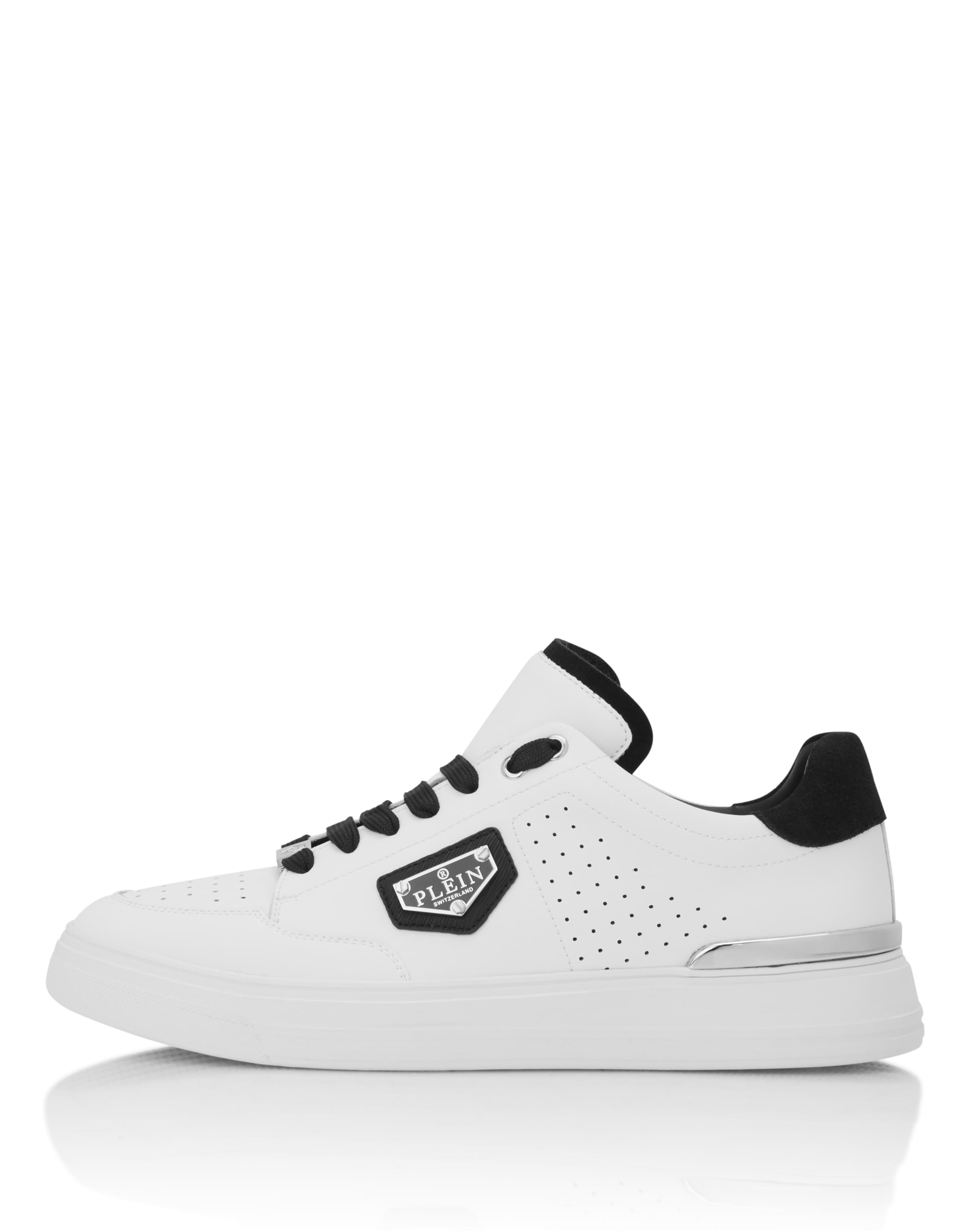 Philipp Plein - Zapatillas deportivas bajas en blanco: frente